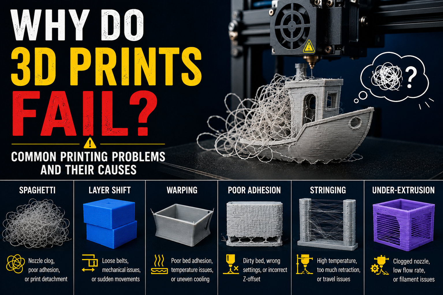 Why Do 3D Prints Fail? Common Printing Problems and Their Causes