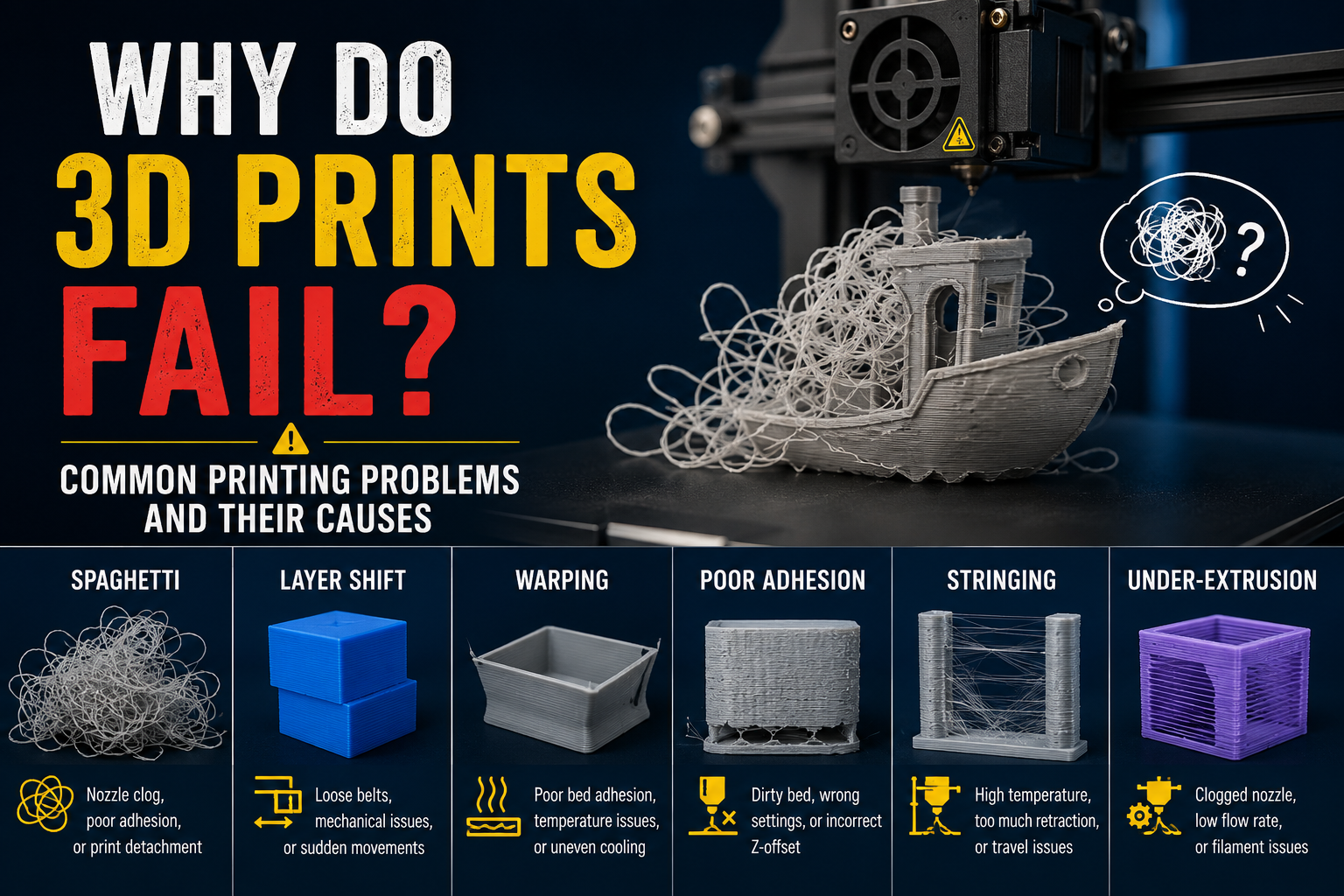 Why Do 3D Prints Fail? Common Printing Problems and Their Causes
