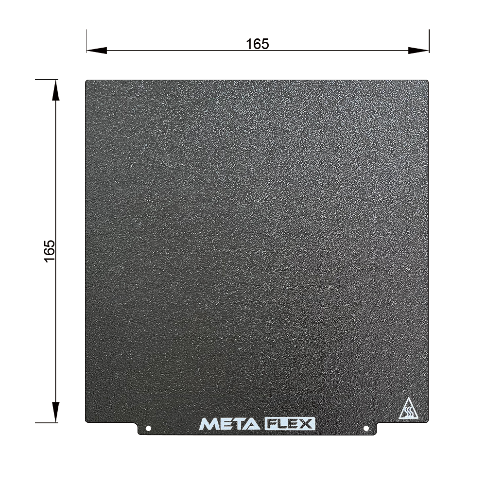 PEI Double Sided Textured Build Sheet, Black w/ Magnetic Base.
