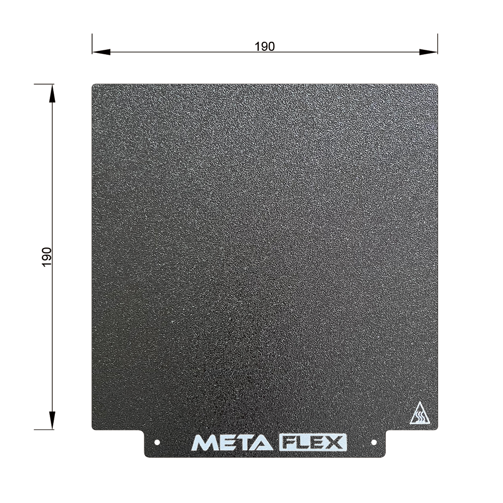 PEI Double Sided Textured Build Sheet, Black w/ Magnetic Base.