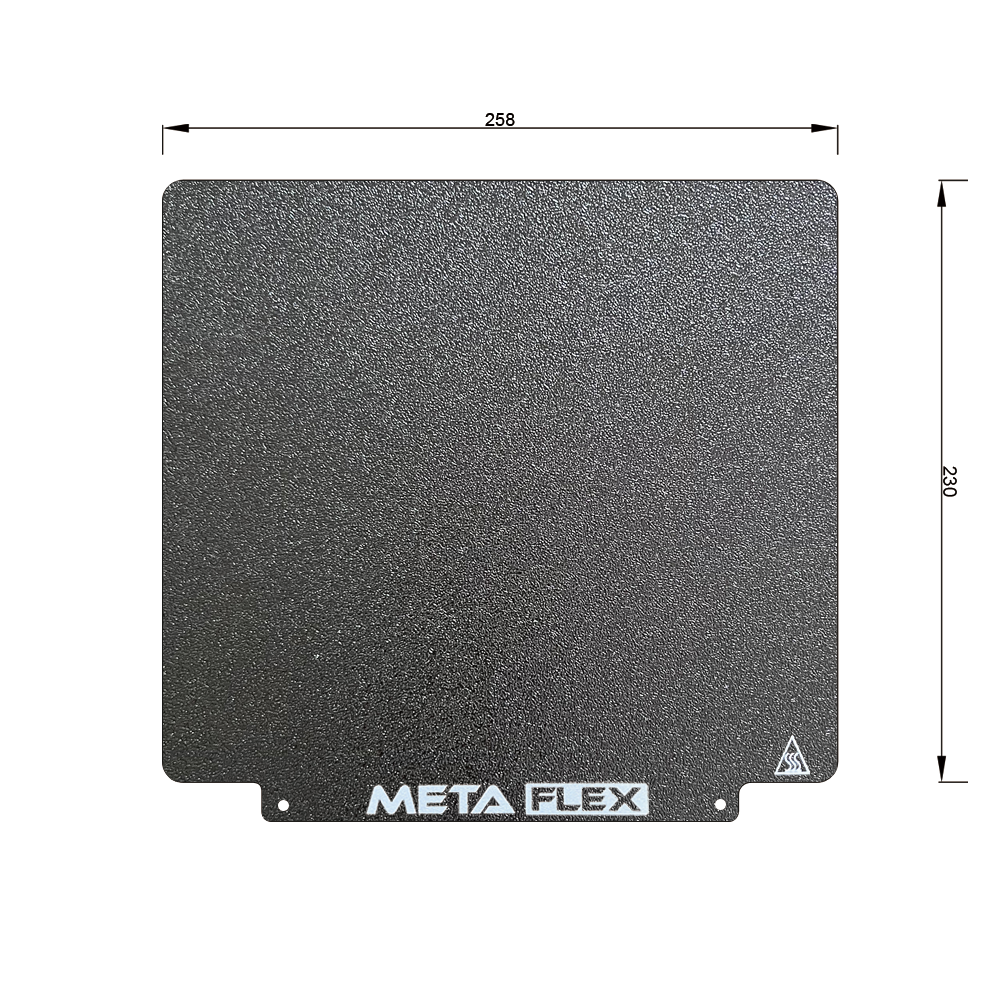 PEI Double Sided Textured Build Sheet, Black w/ Magnetic Base.