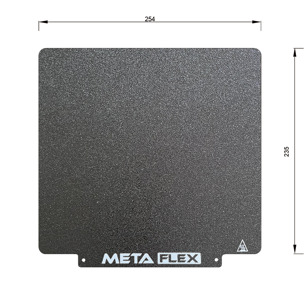 PEI Double Sided Textured Build Sheet, Black w/ Magnetic Base.