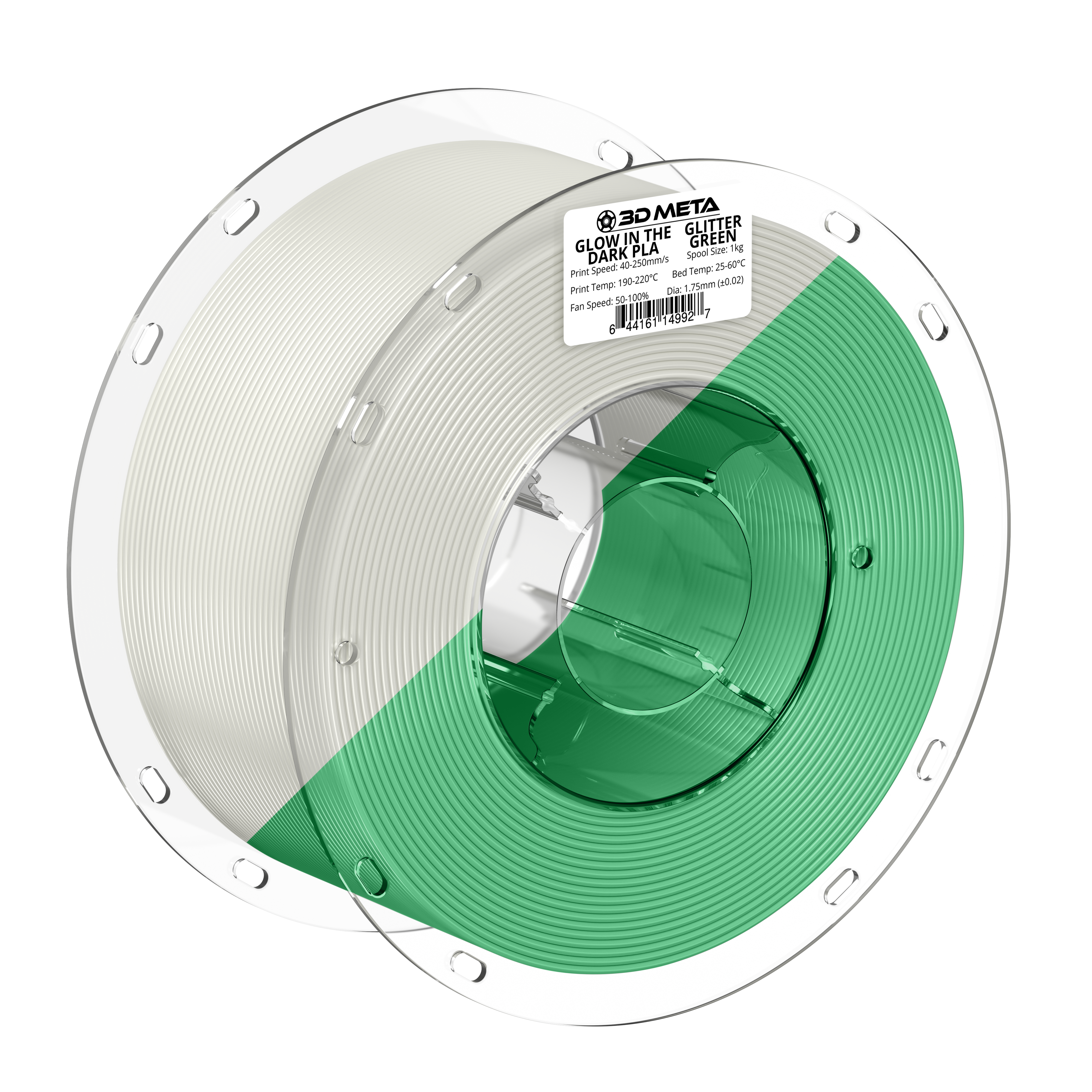 Glow in the Dark PLA 3D Printing Filament - 1kg x 1.75mm