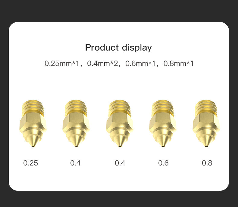 MK-ST Nozzle Kit - 5pc (0.25, 0.4 ,0.4 ,0.6 ,0.8).