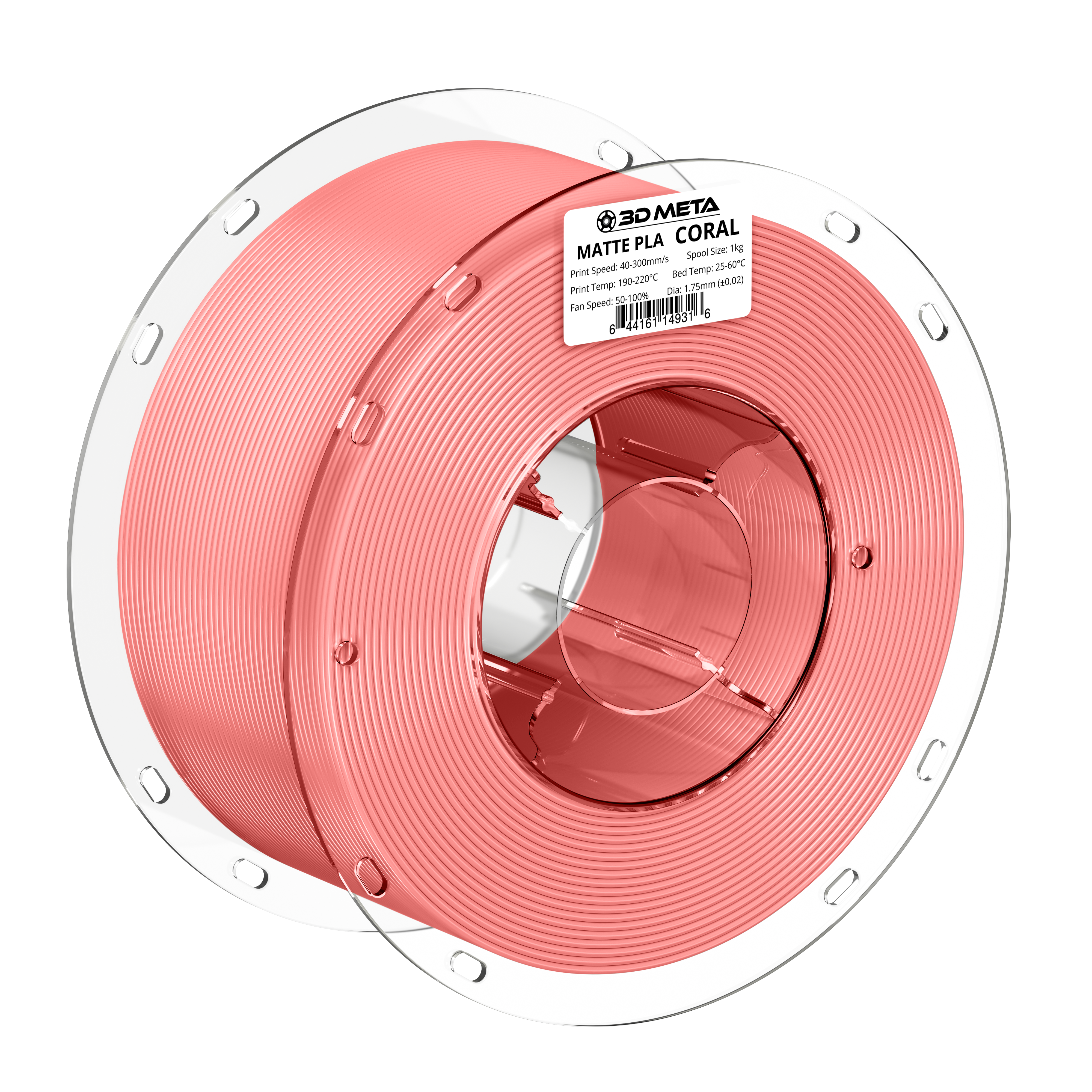 Matte PLA 3D Printing Filament - 1kg x 1.75mm