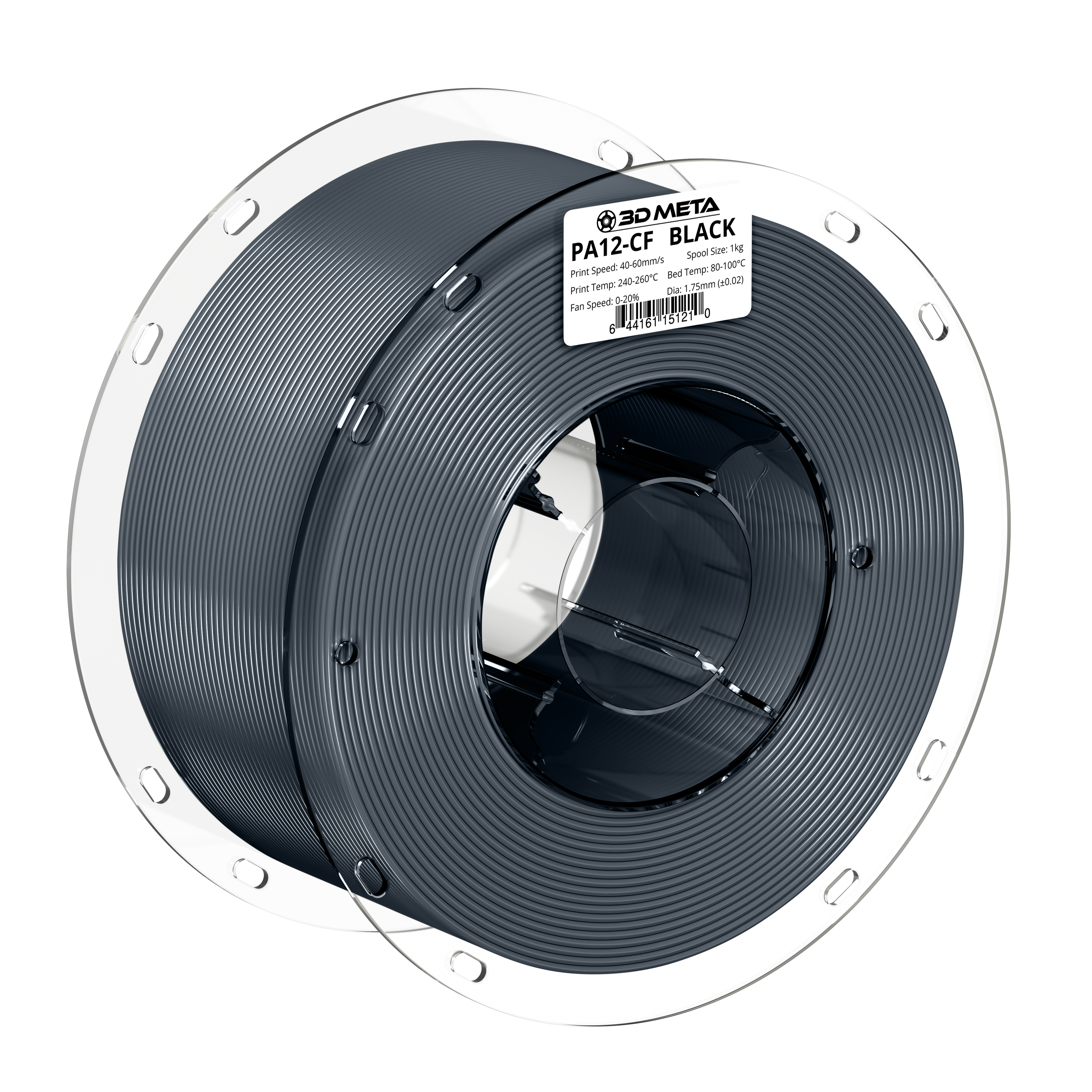 Carbon Fiber PA (Nylon) 3D Printing Filament - 1kg x 1.75mm