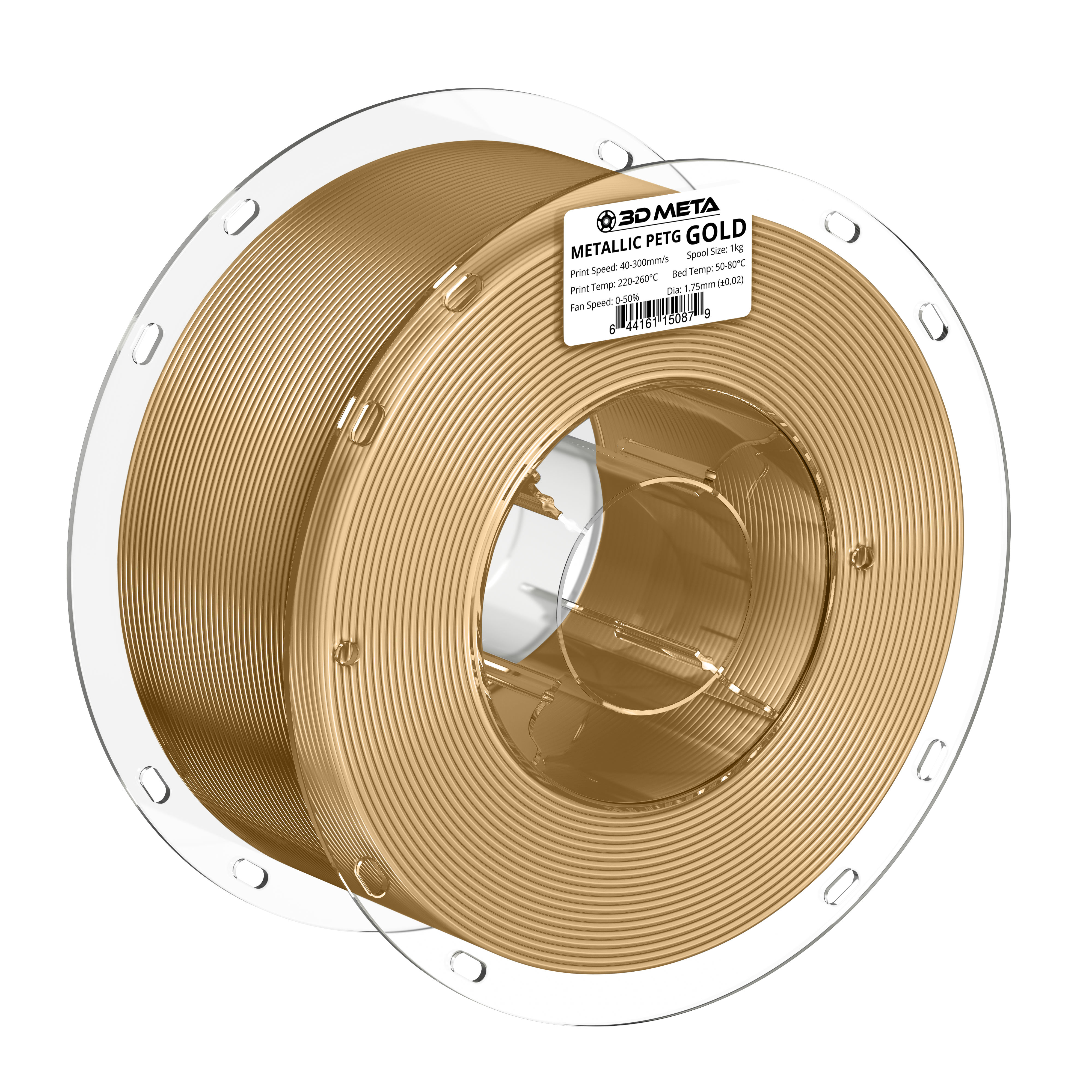 PETG Metallic 3D Printing Filament - 1kg x 1.75mm