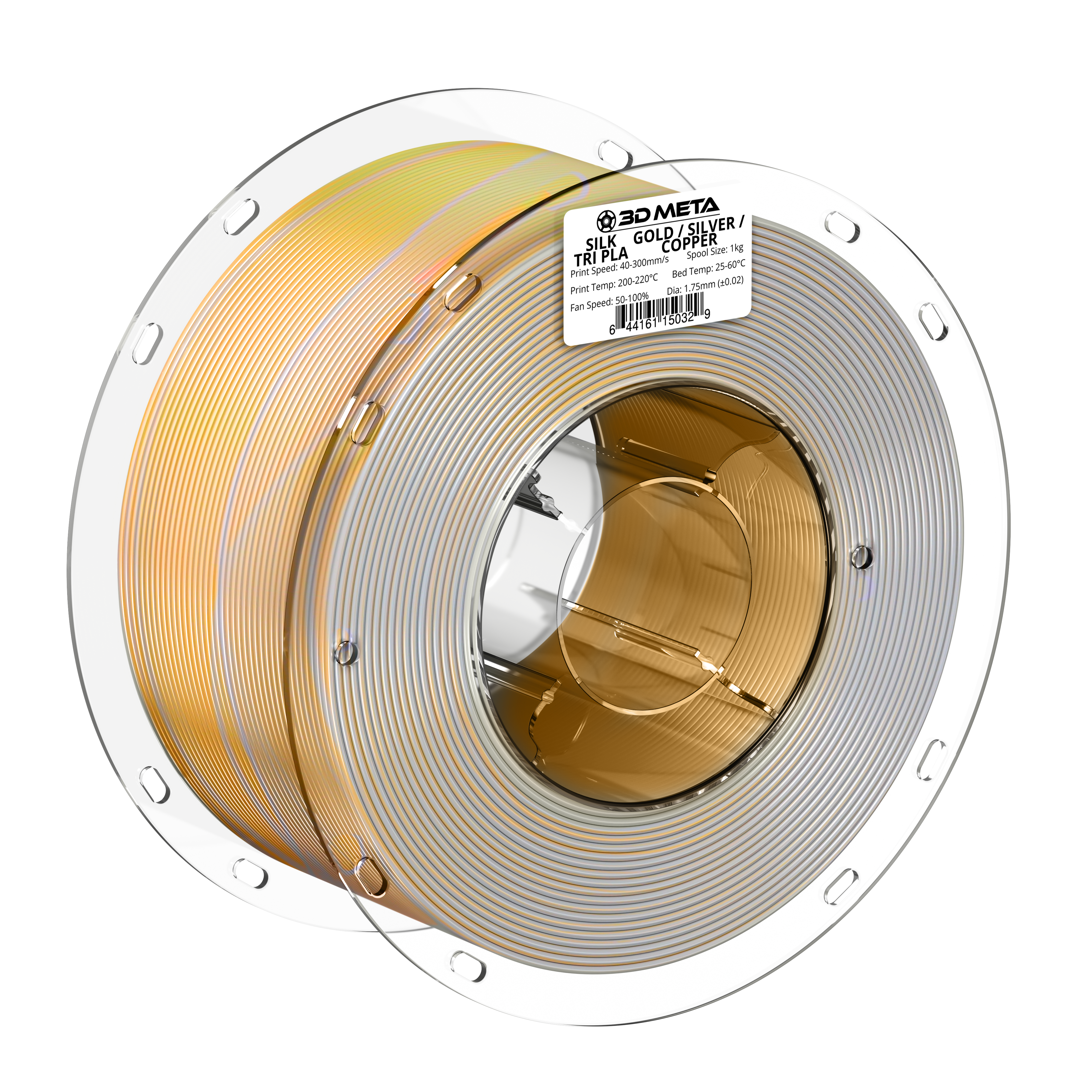 SILK Tri PLA 3D Printing Filament - 1kg x 1.75mm