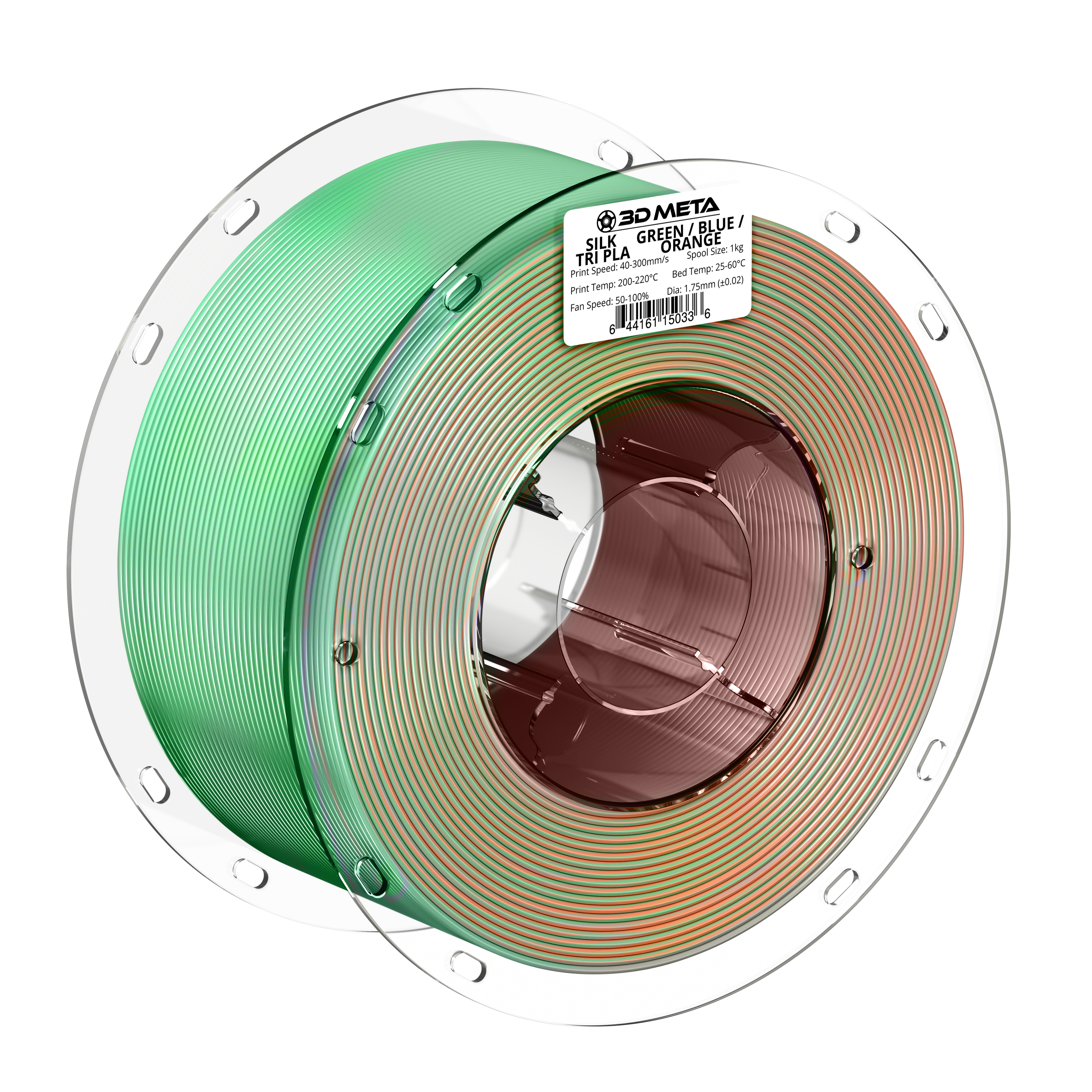 SILK Tri PLA 3D Printing Filament - 1kg x 1.75mm