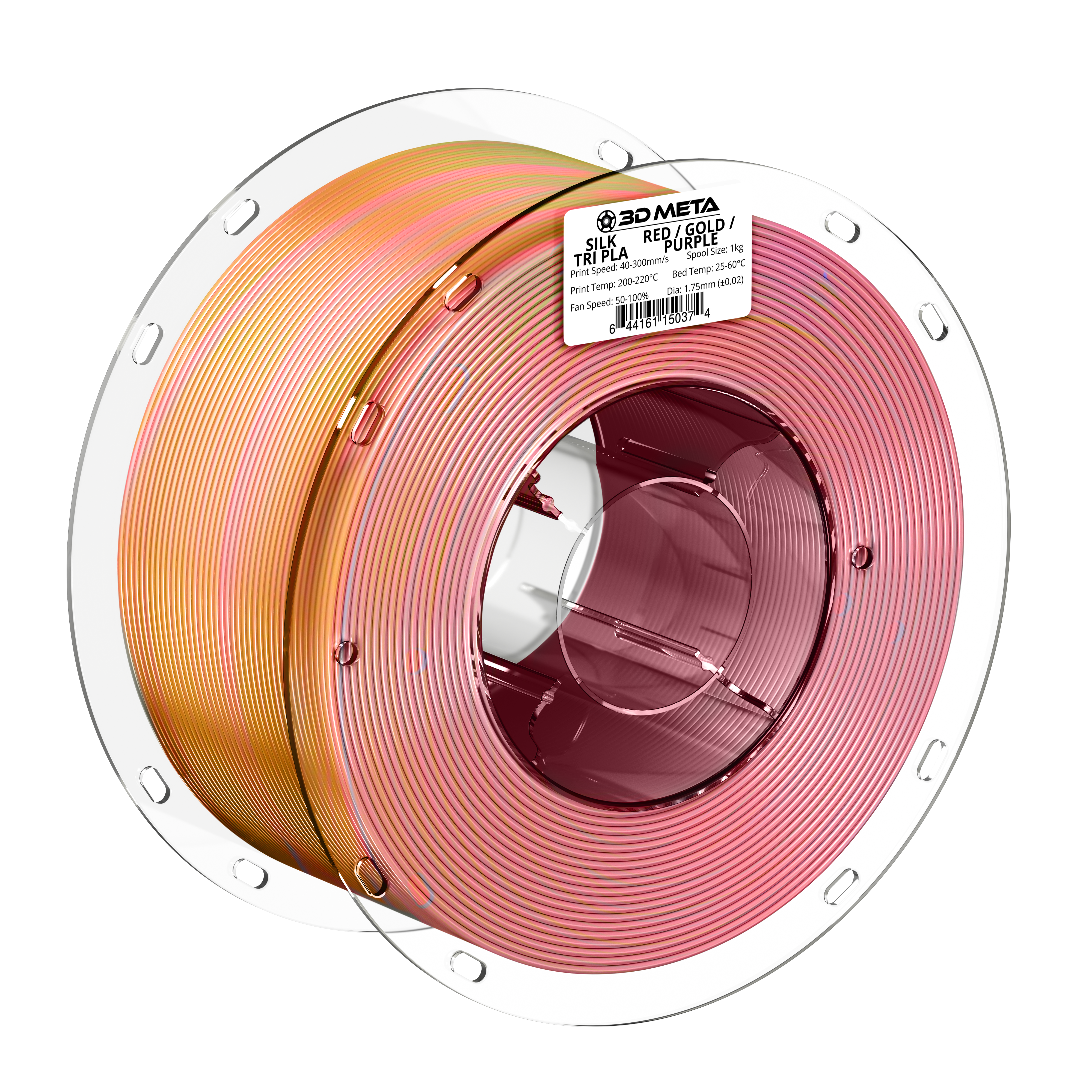 SILK Tri PLA 3D Printing Filament - 1kg x 1.75mm