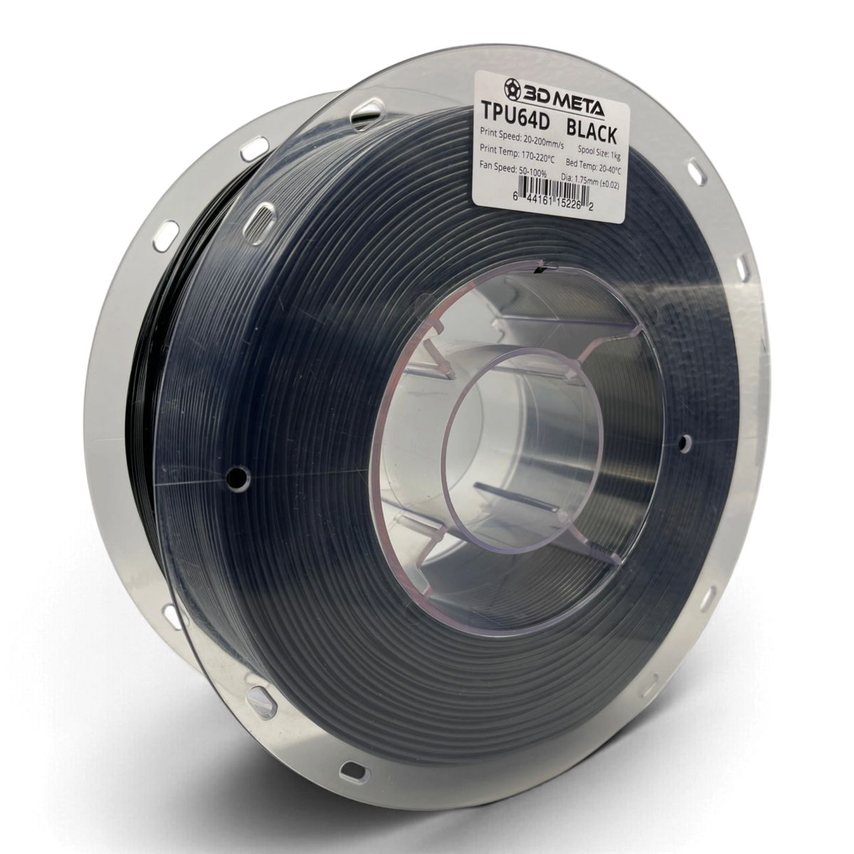 3D META TPU64D 3D printing filament, Black, 1kg spool, 1.75mm