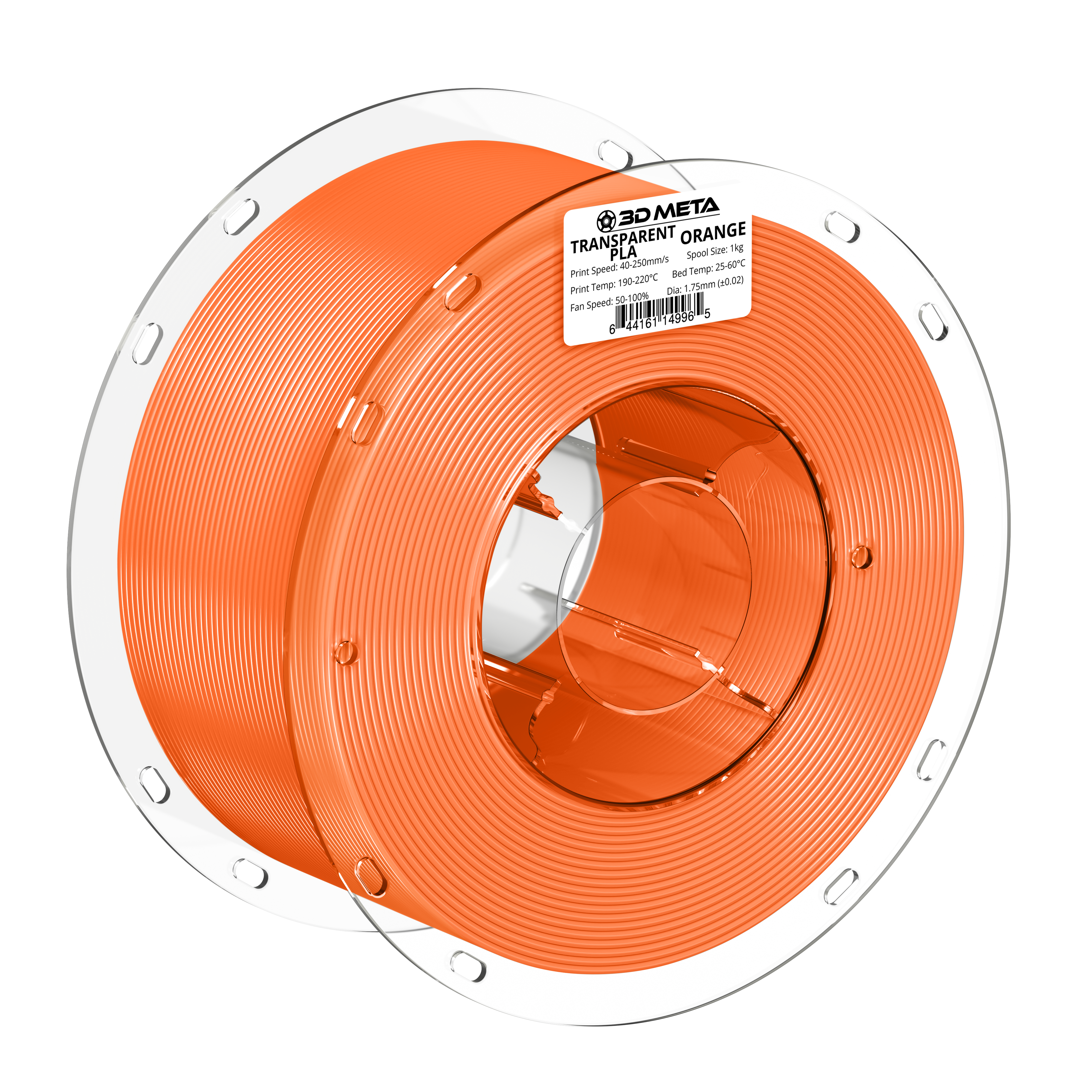 Transparent PLA 3D Printing Filament - 1kg x 1.75mm