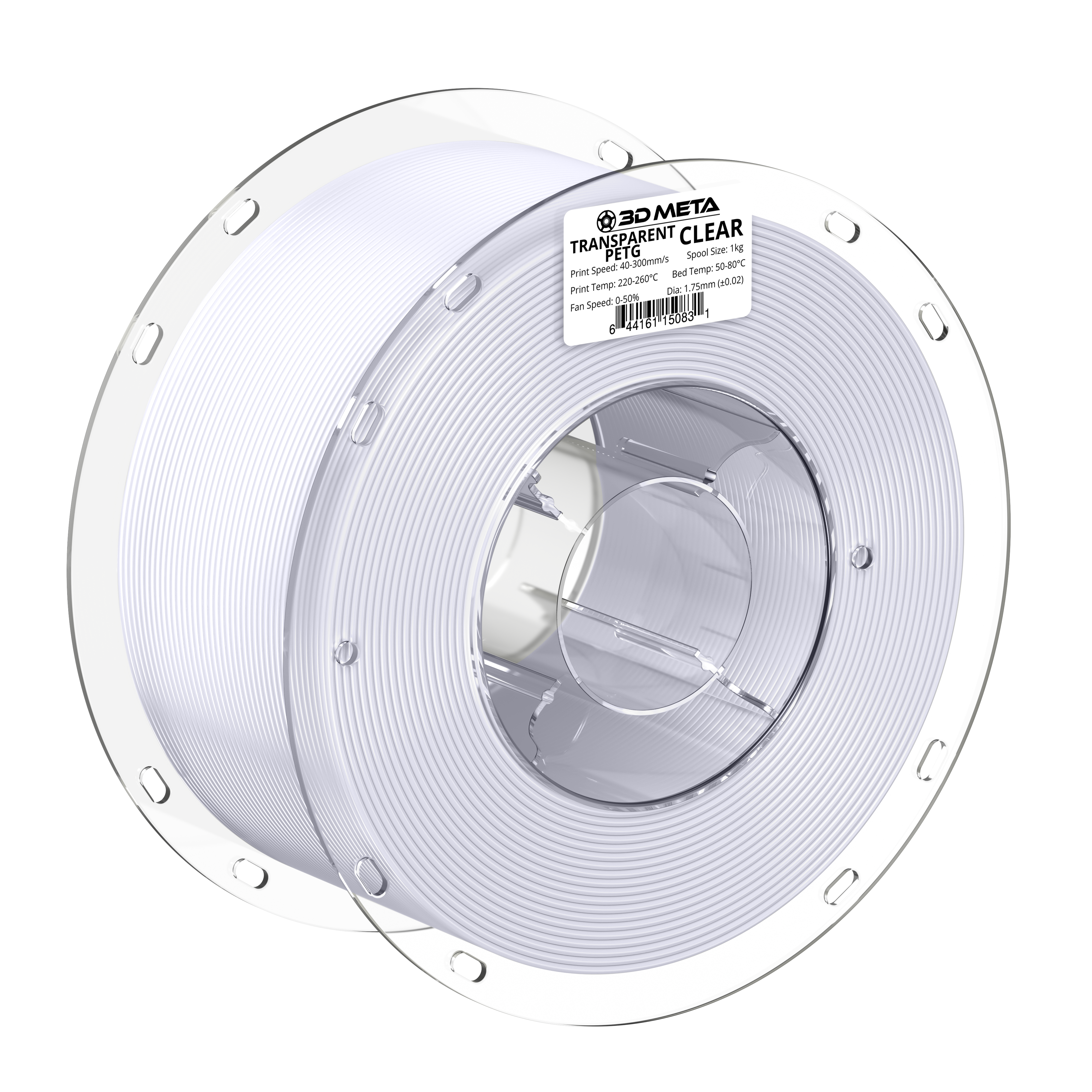 PETG Transparent 3D Printing Filament - 1kg x 1.75mm