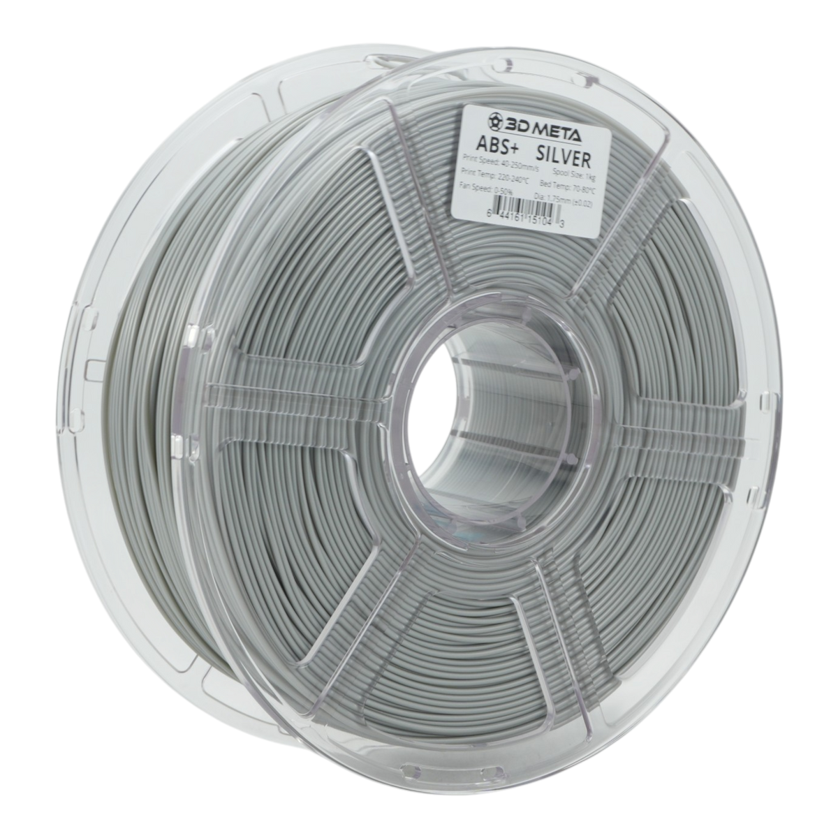 ABS+ 3D Printing Filament - Silver