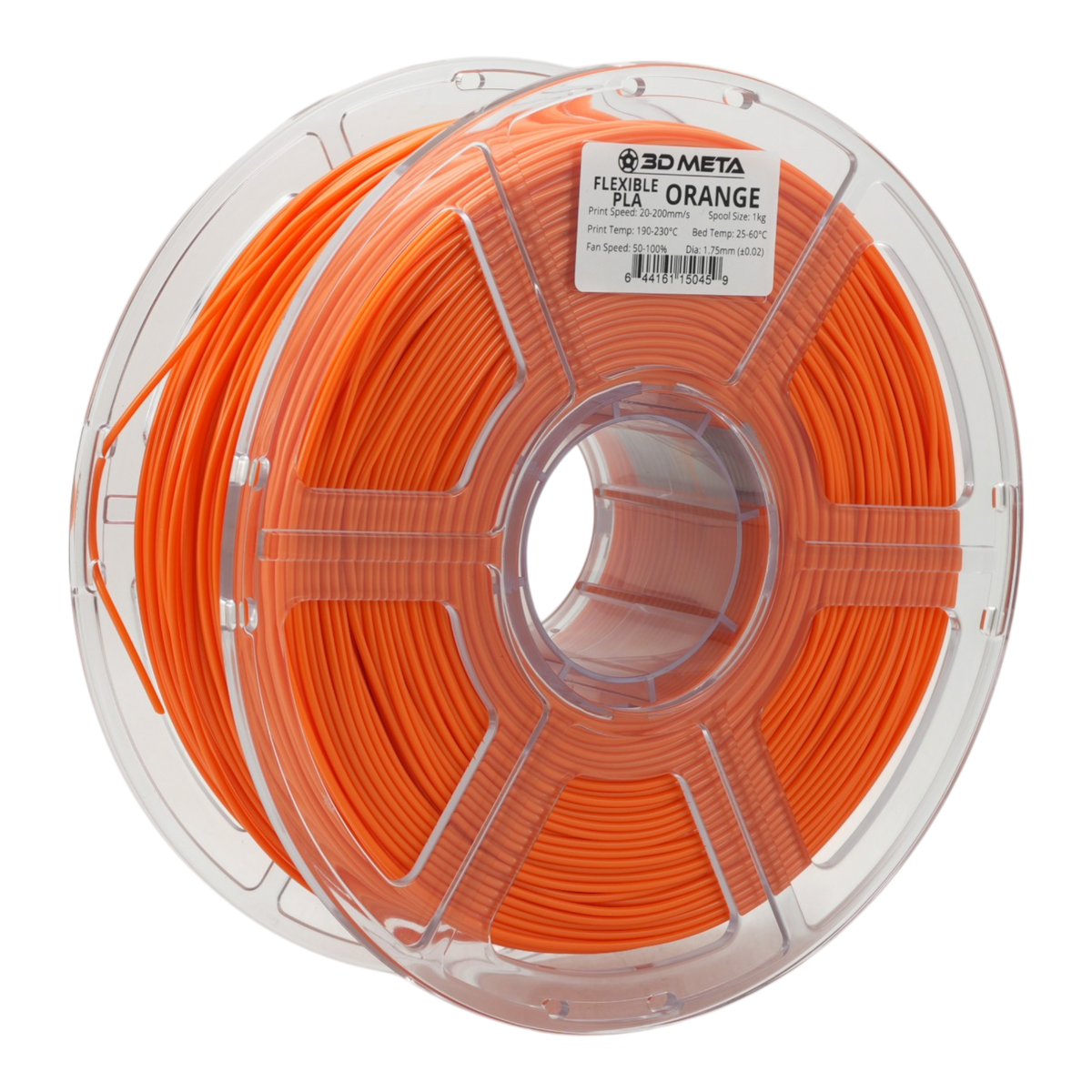 Flexible PLA 3D Printing Filament - Orange