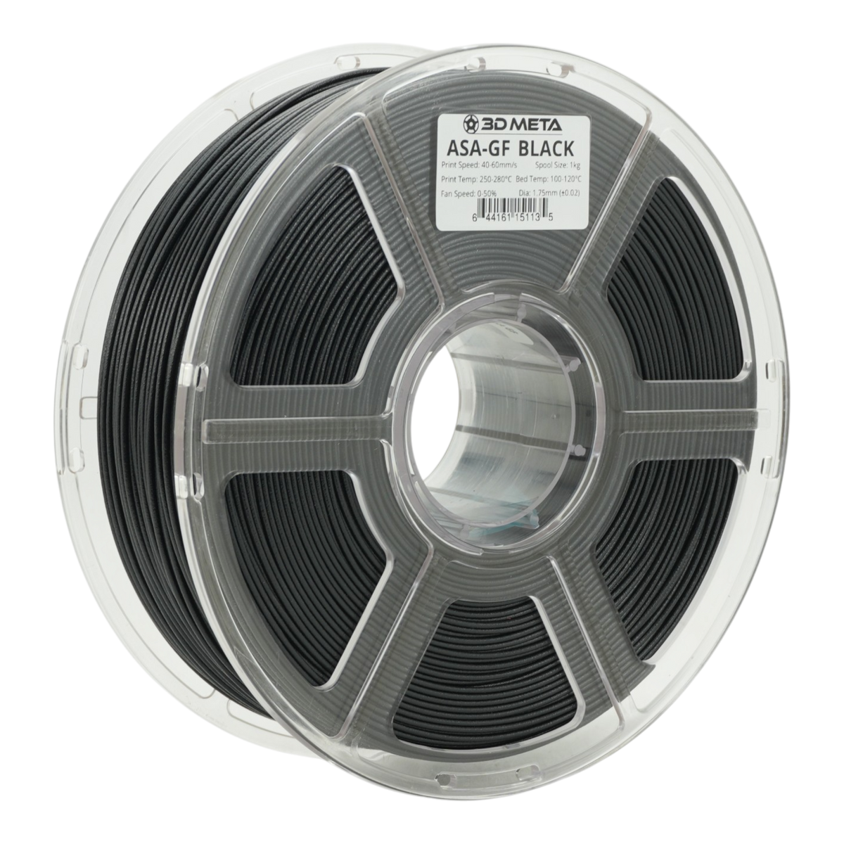 Glass Fibre ASA 3D Printing Filament - Black