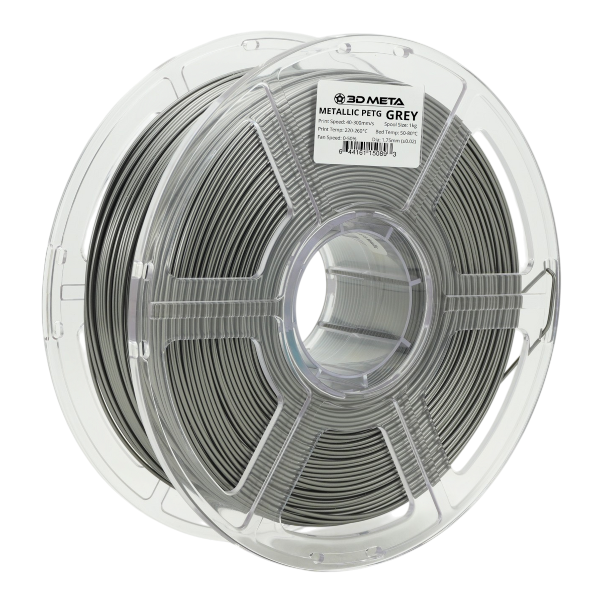 Metallic PETG 3D Printing Filament - Grey