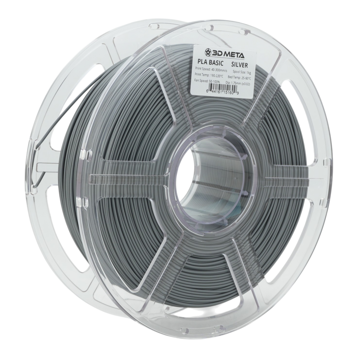 PLA Basic 3D Printing Filament - Silver