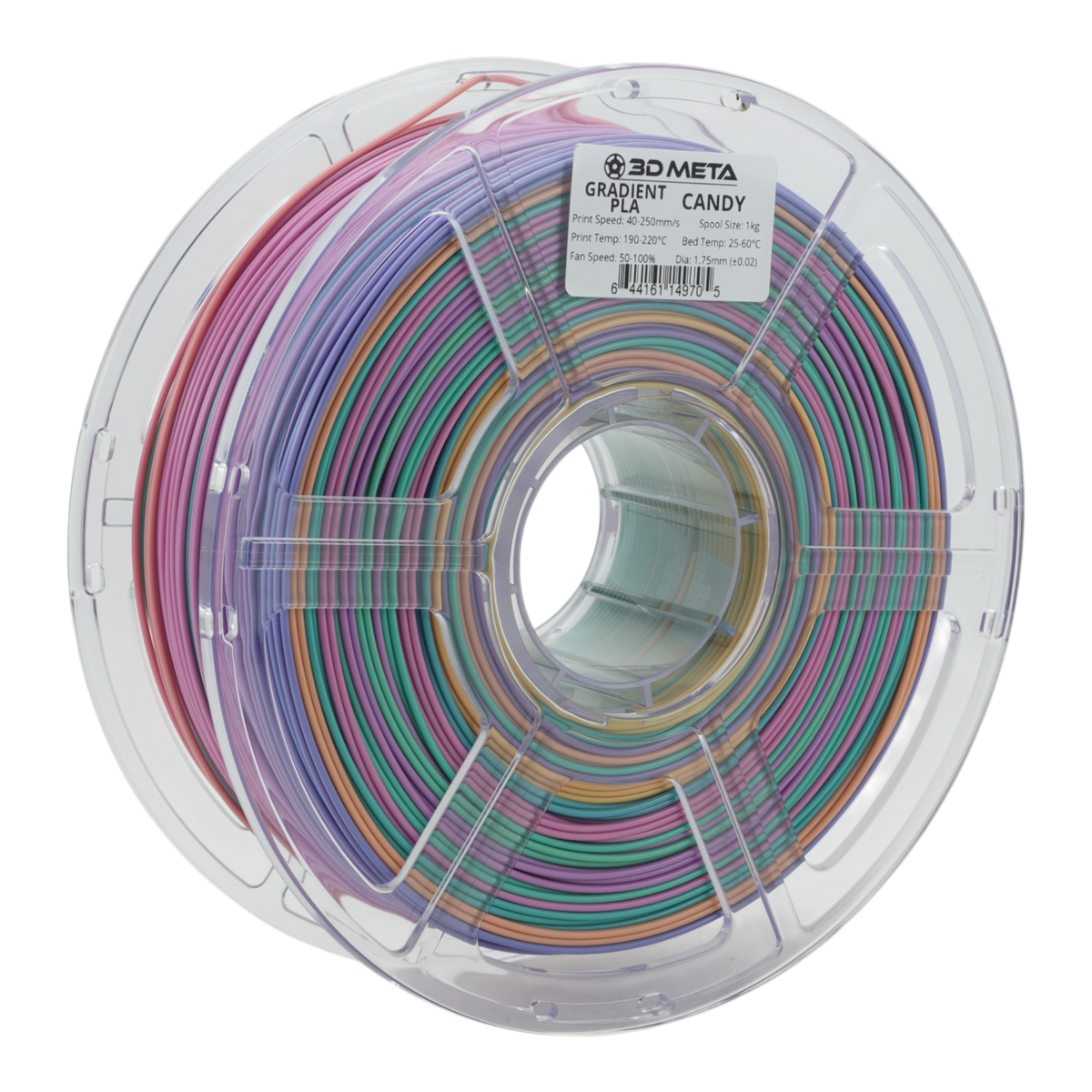 Gradient PLA 3D Printing Filament - Candy