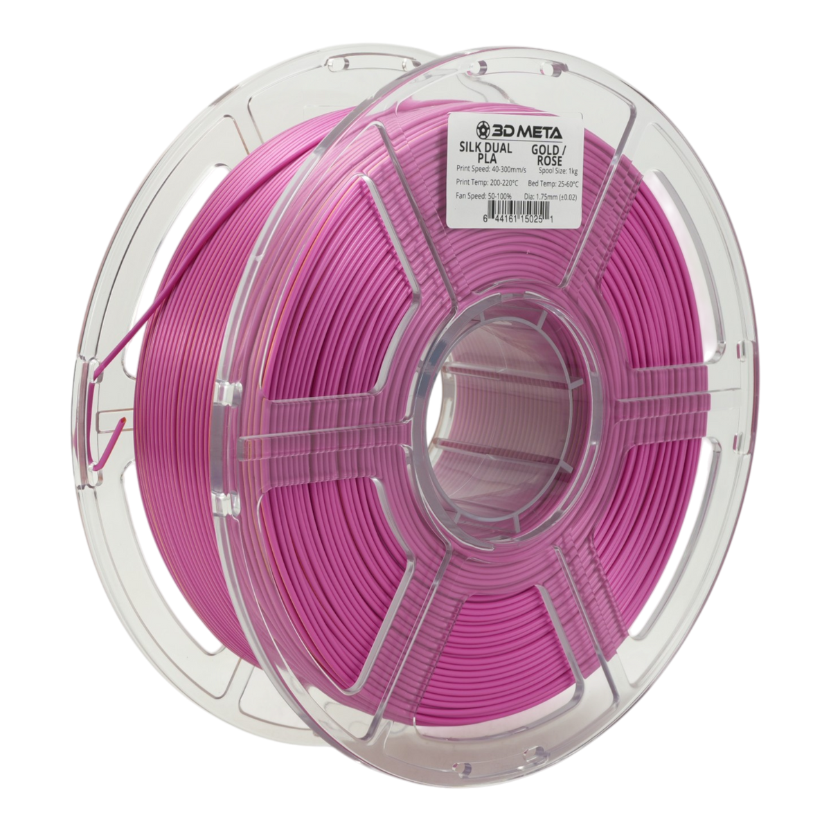 Dual Silk PLA 3D Printing Filament - Gold / Rose