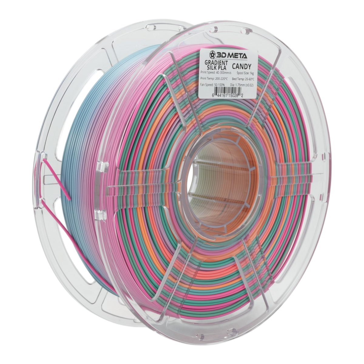 Gradient Silk PLA 3D Printing Filament - Candy