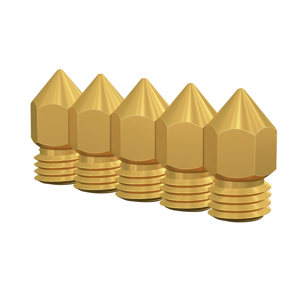 Brass Nozzle - 0.4mm x D8 - 5pcs.