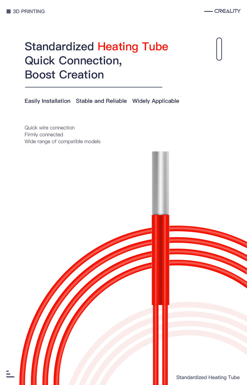 Hotend Heating Tube 20V 40W.