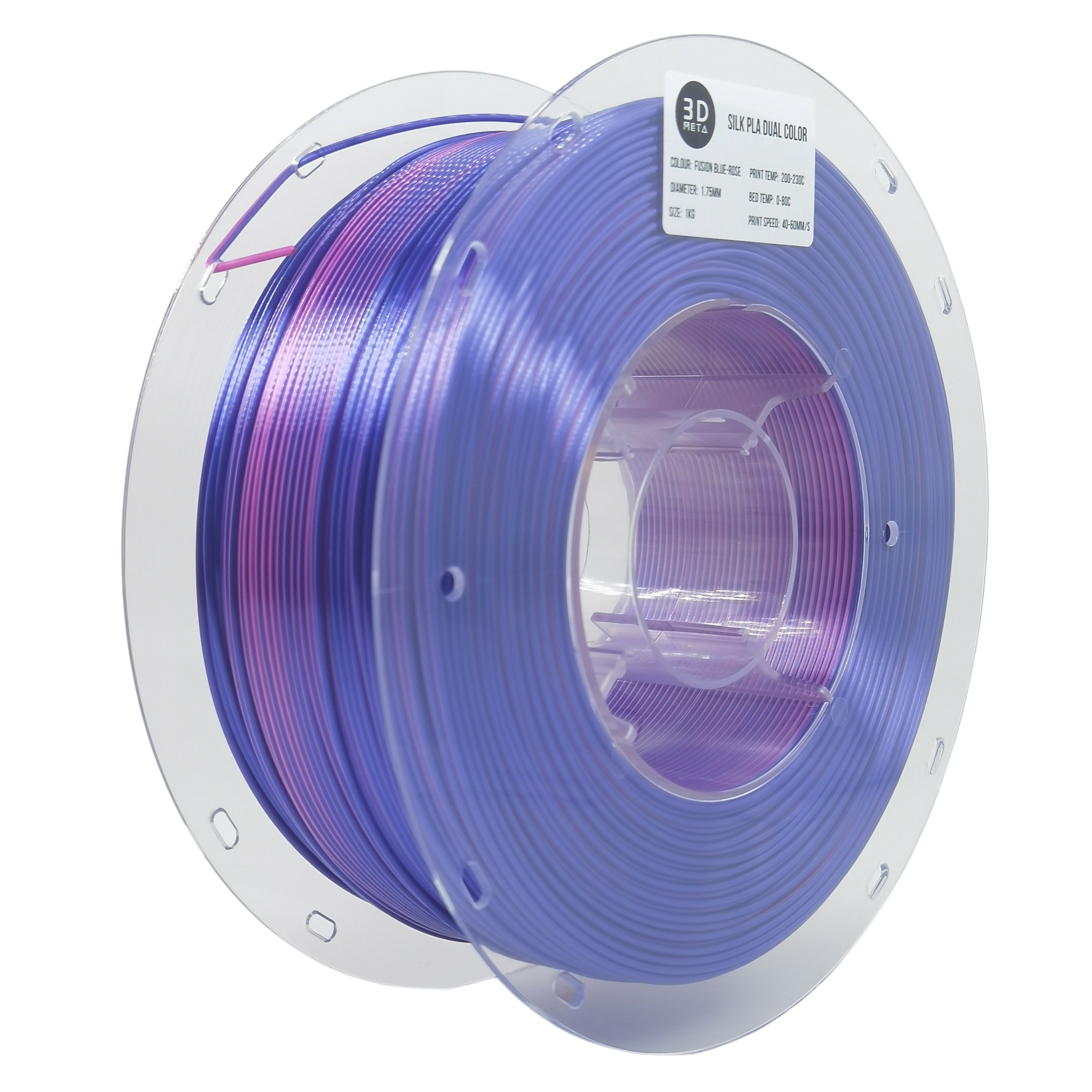 SILK Dual Coloured PLA 3D Printing Filament - 1kg x 1.75mm.