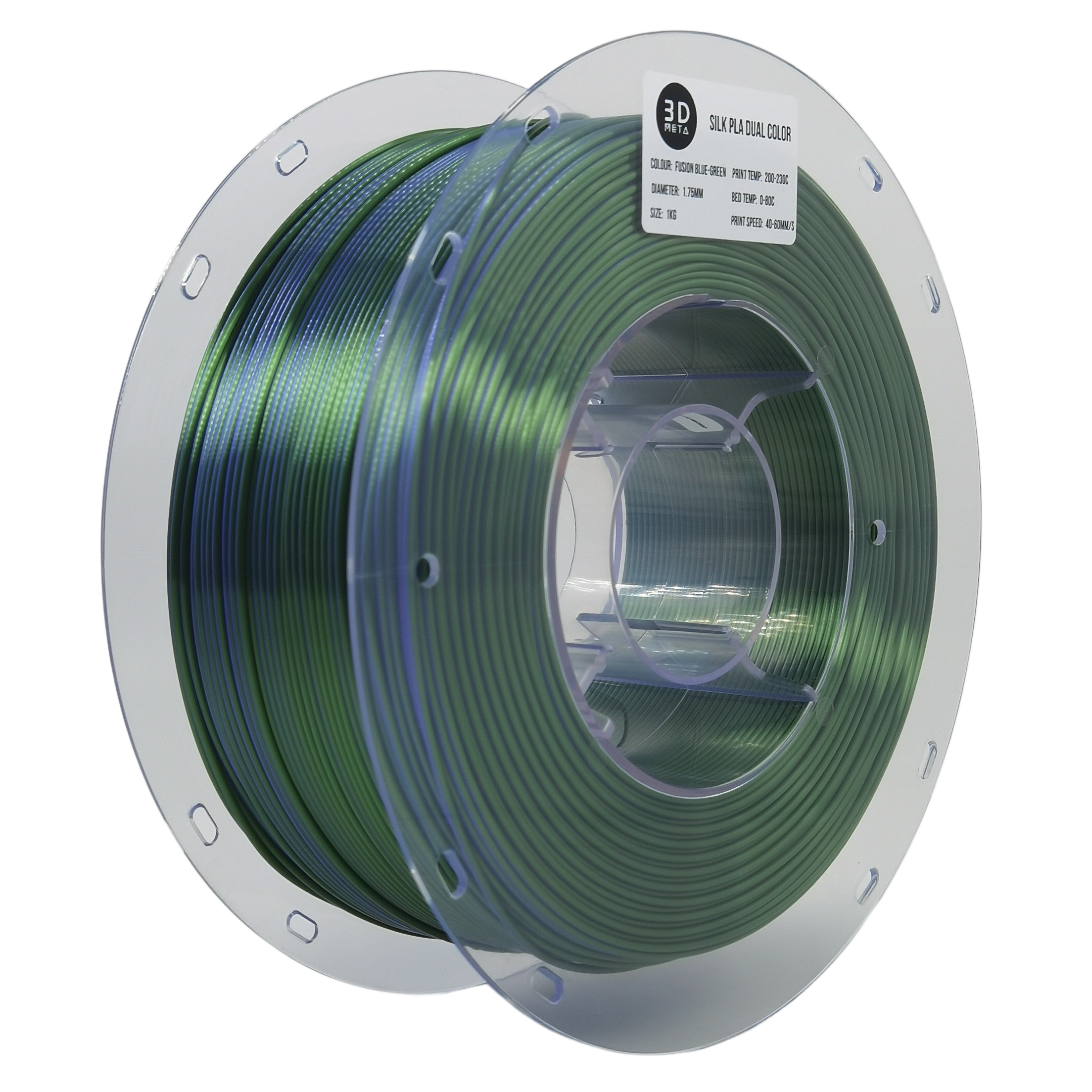 SILK Dual Coloured PLA 3D Printing Filament - 1kg x 1.75mm.