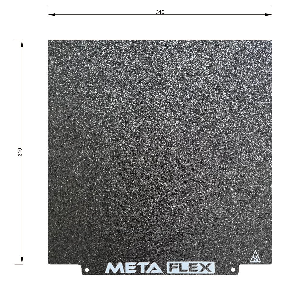 PEI Double Sided Textured Build Sheet, Black w/ Magnetic Base.