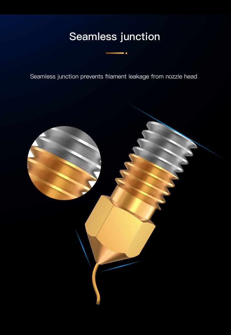 Brass Nozzle - 0.4mm x M6x1 - 5pcs.
