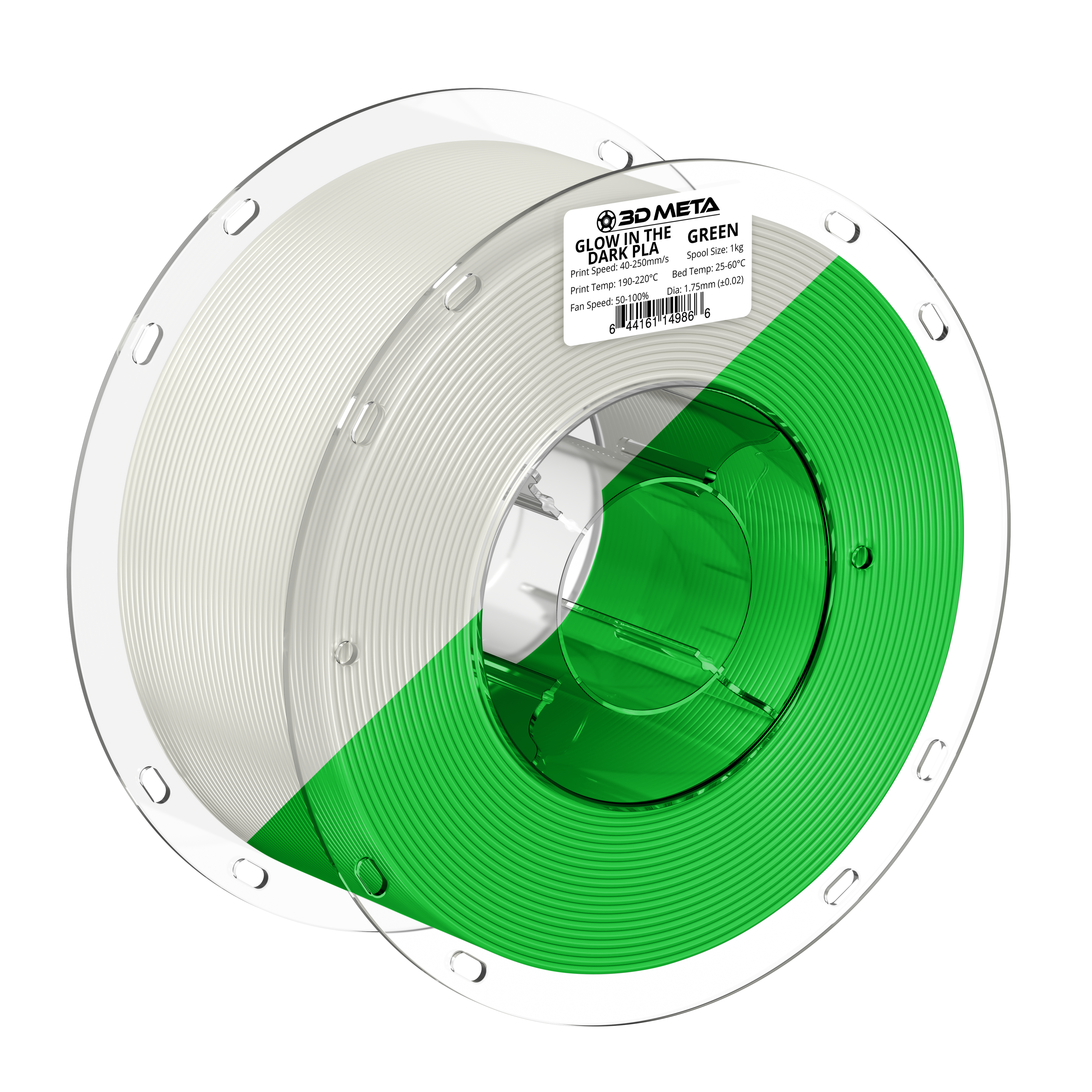 Glow in the Dark PLA 3D Printing Filament - 1kg x 1.75mm