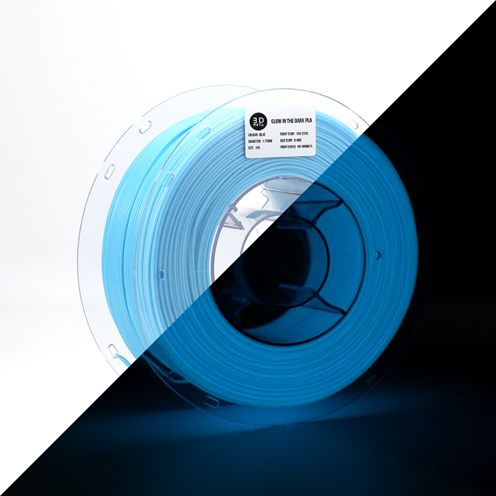 Glow in the Dark PLA 3D Printing Filament - 1kg x 1.75mm