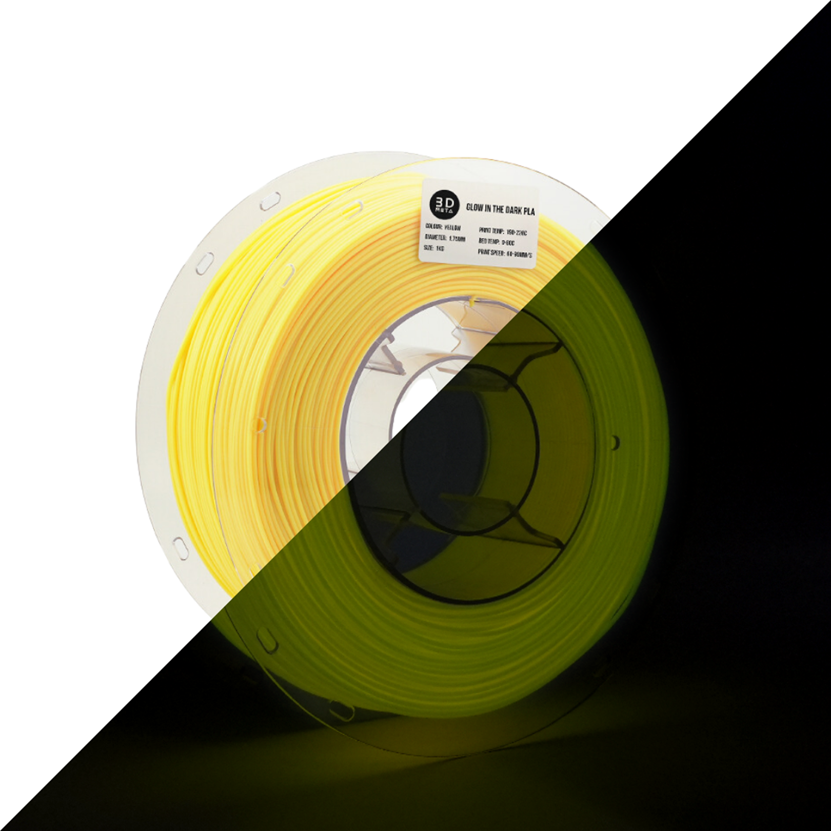 Glow in the Dark PLA 3D Printing Filament - 1kg x 1.75mm