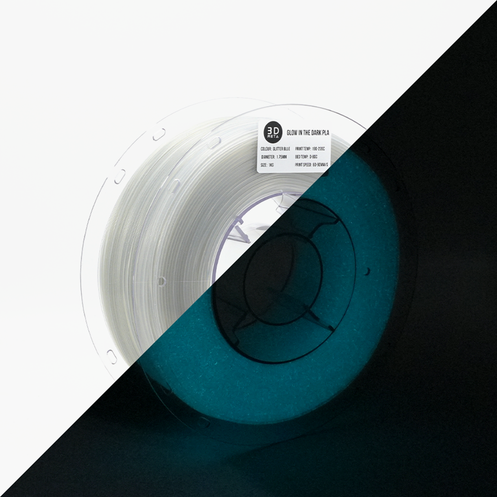 Glow in the Dark PLA 3D Printing Filament - 1kg x 1.75mm