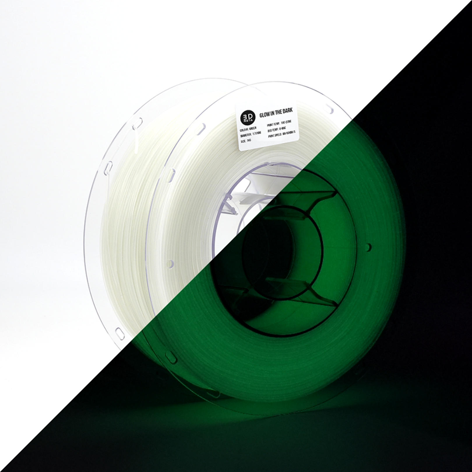 Glow in the Dark PLA 3D Printing Filament - 1kg x 1.75mm