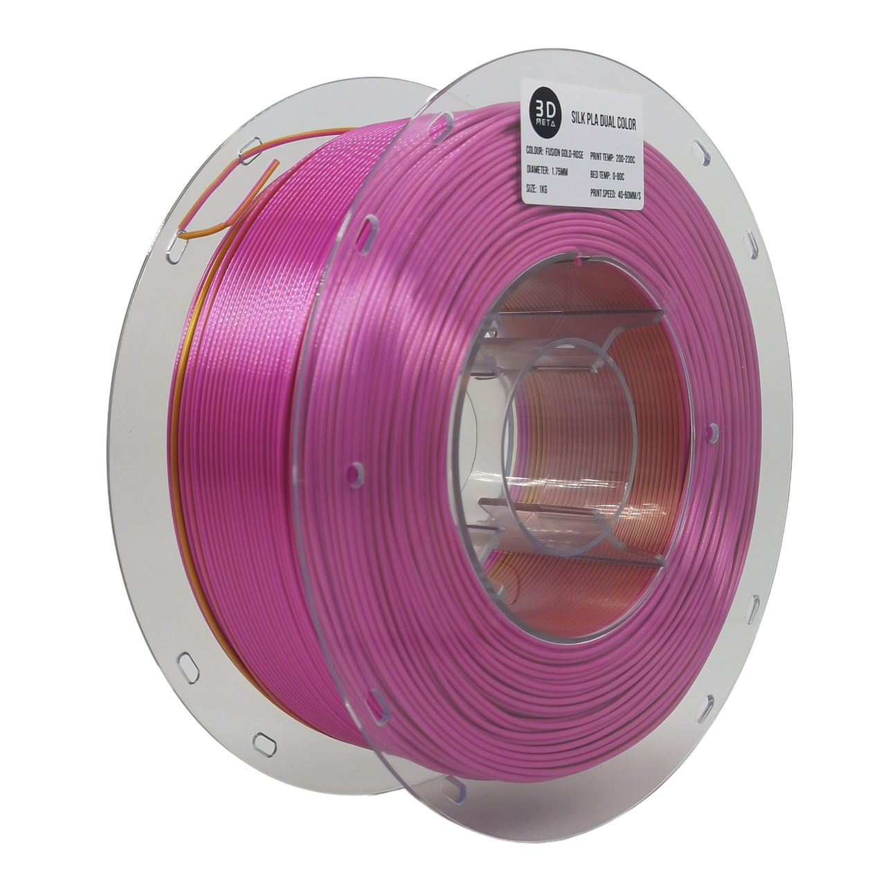 SILK Dual Coloured PLA 3D Printing Filament - 1kg x 1.75mm.