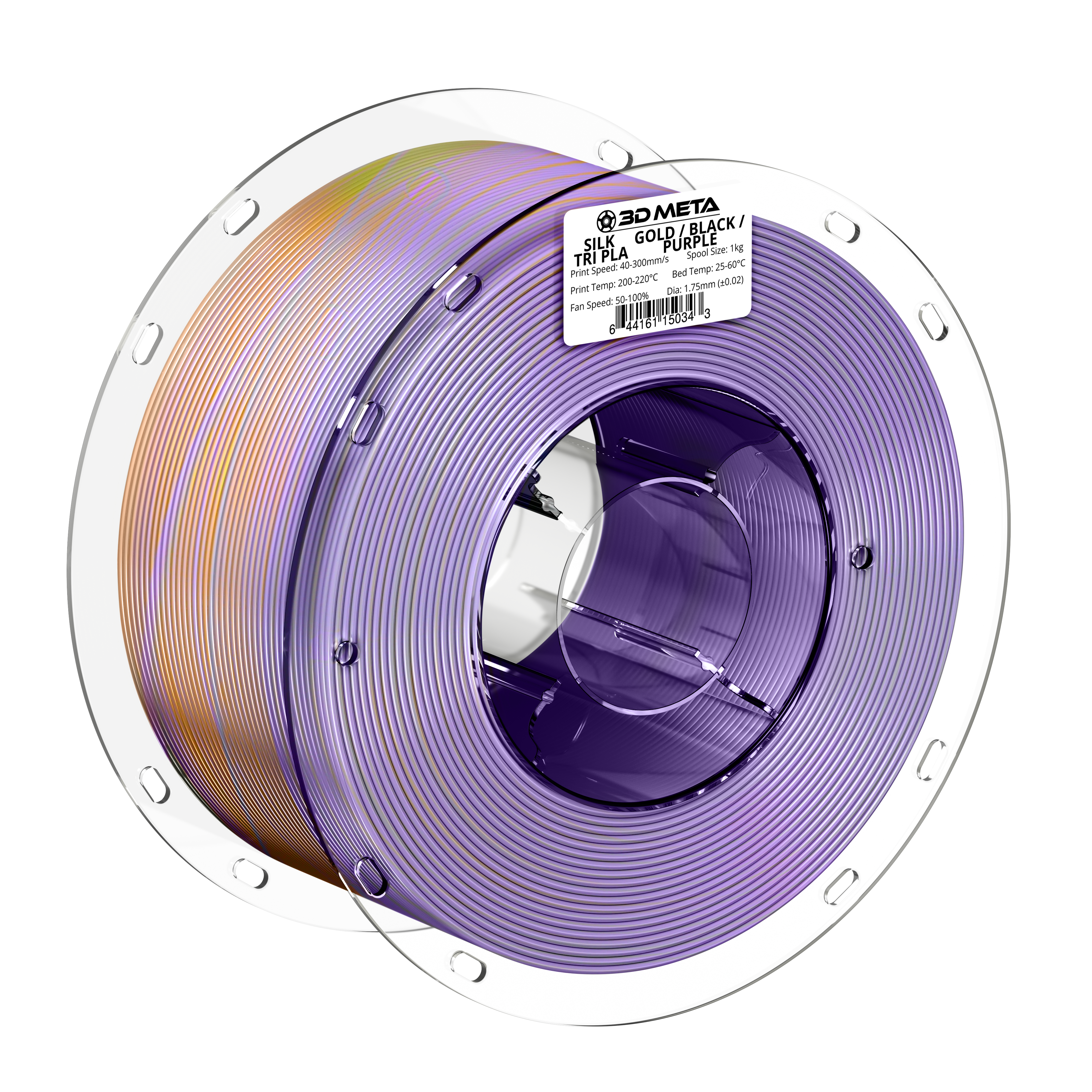 SILK Tri PLA 3D Printing Filament - 1kg x 1.75mm