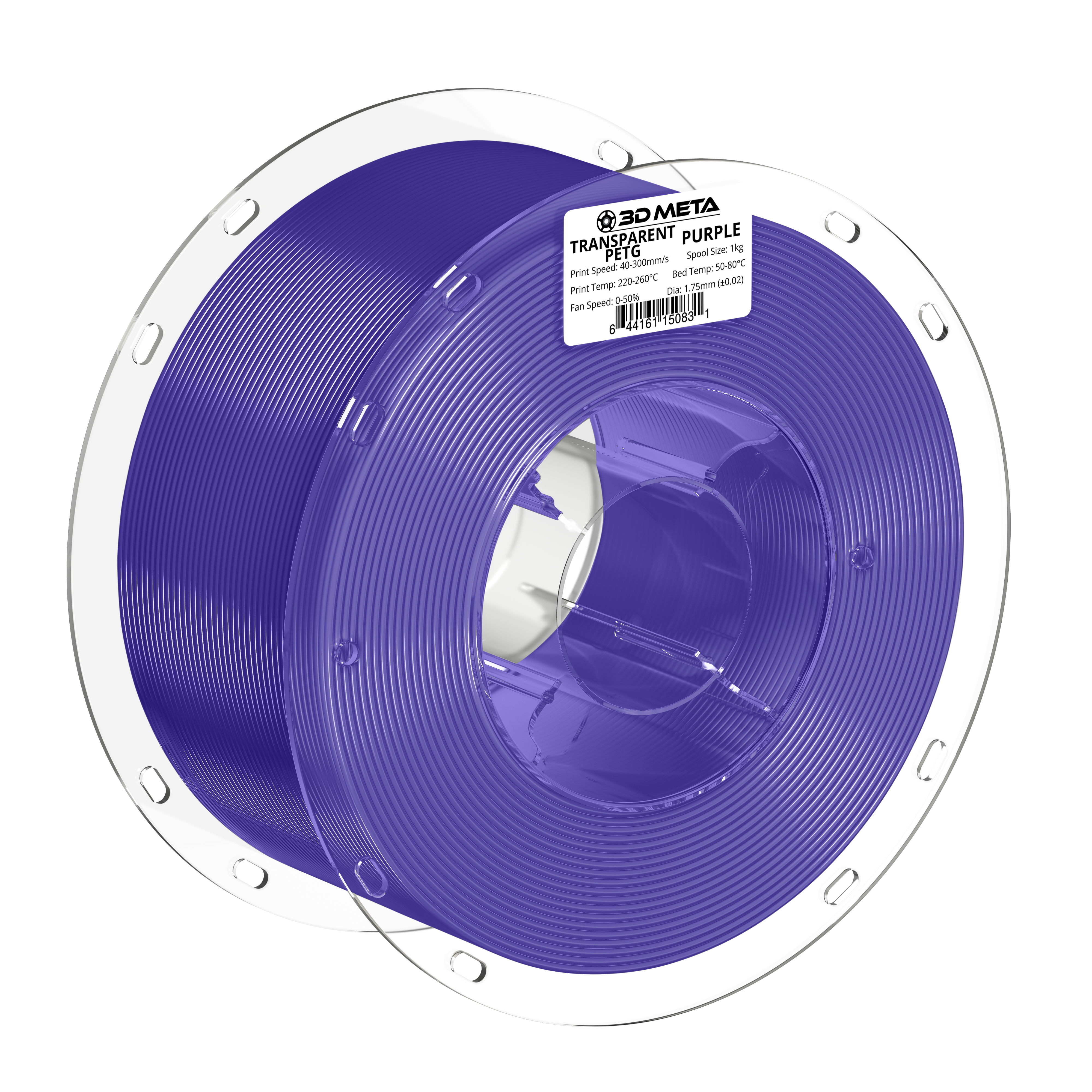 PETG Transparent 3D Printing Filament - 1kg x 1.75mm