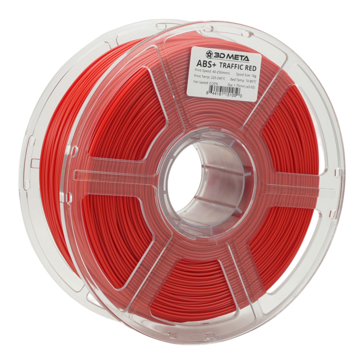 ABS+ 3D Printing Filament - Traffic Red