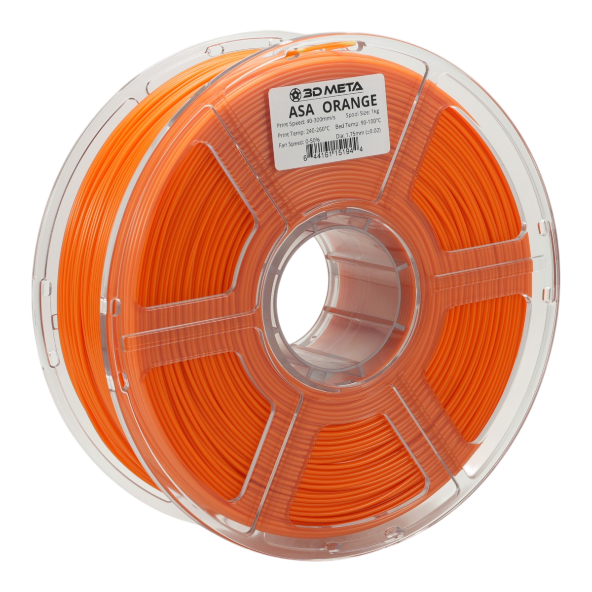 ASA 3D Printing Filament - Orange
