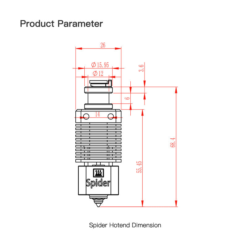 Spider High Temp & High Speed Hotend.
