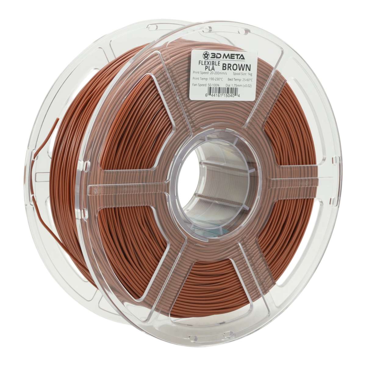 Flexible PLA 3D Printing Filament - Brown