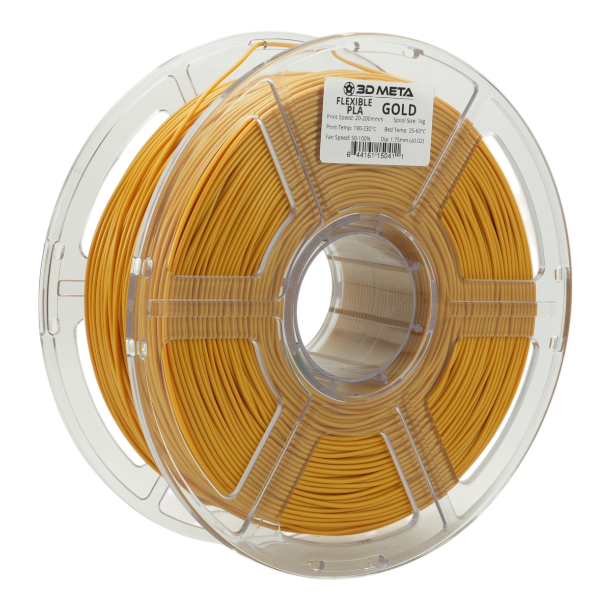Flexible PLA 3D Printing Filament - Gold