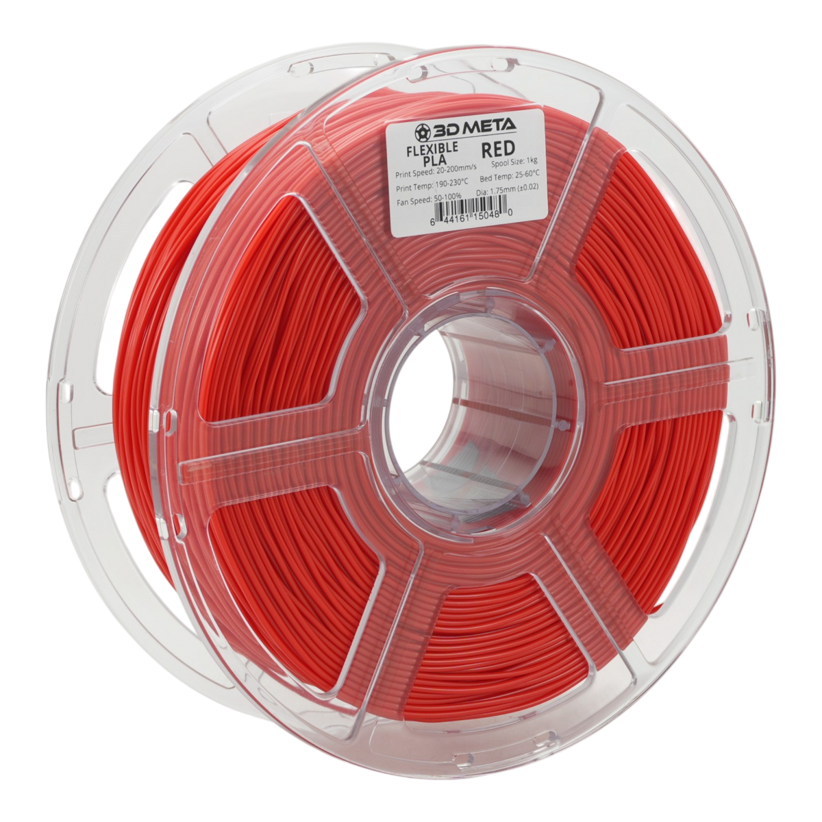 Flexible PLA 3D Printing Filament - Red