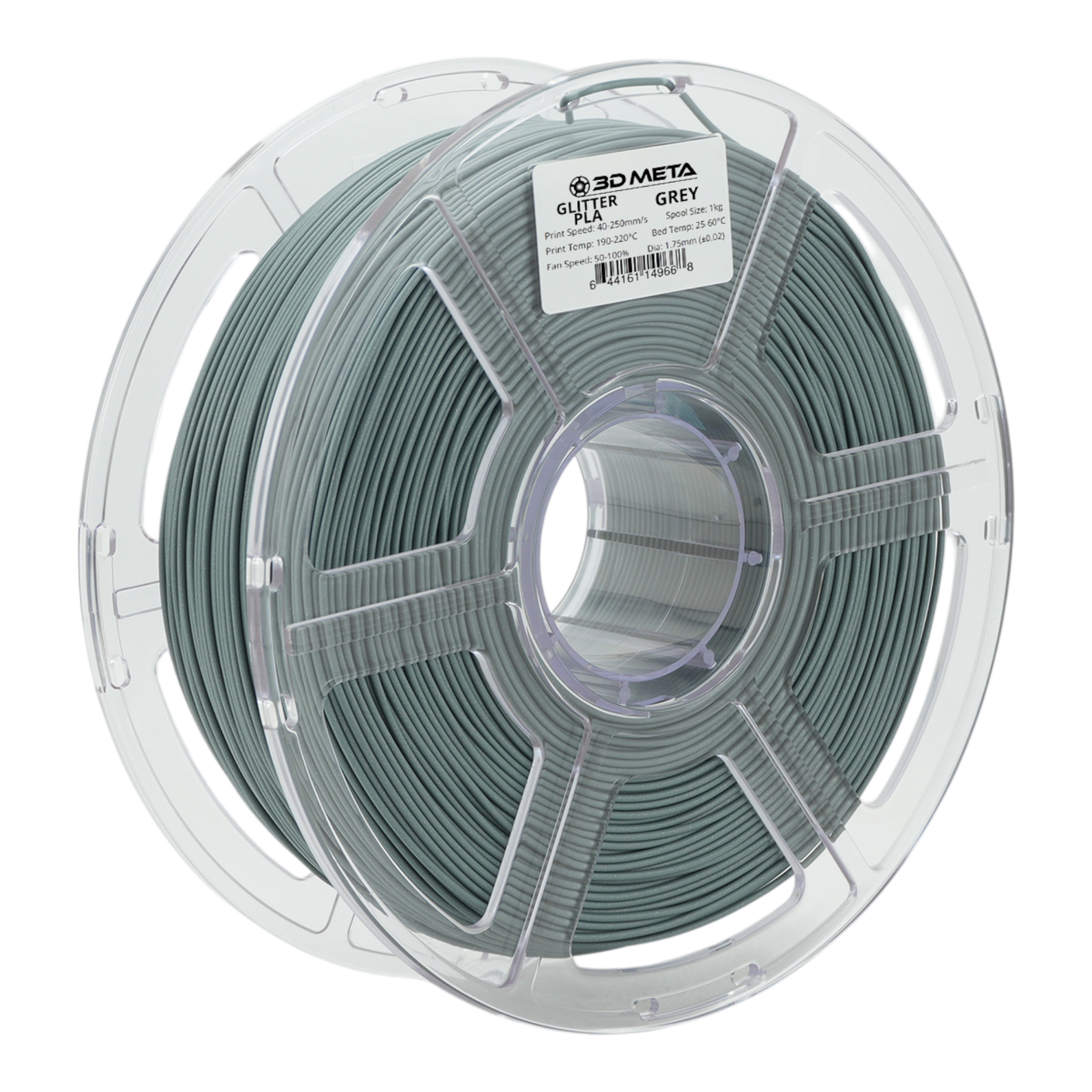 Glitter PLA 3D Printing Filament - Grey
