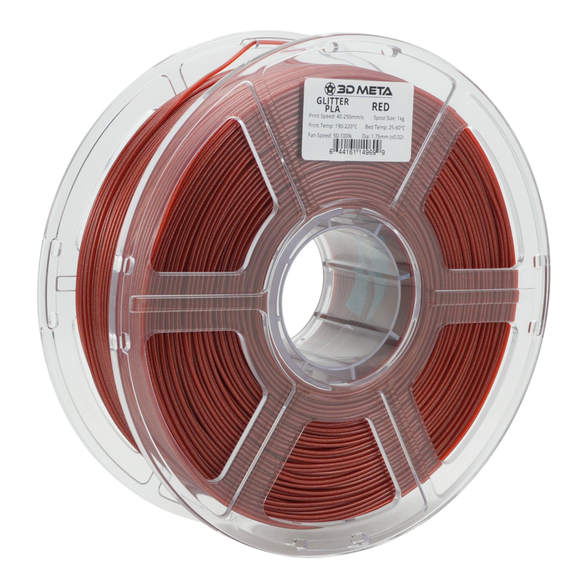 Glitter PLA 3D Printing Filament - Red
