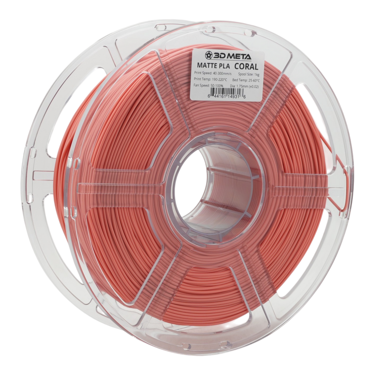 Matte PLA 3D Printing Filament - Coral