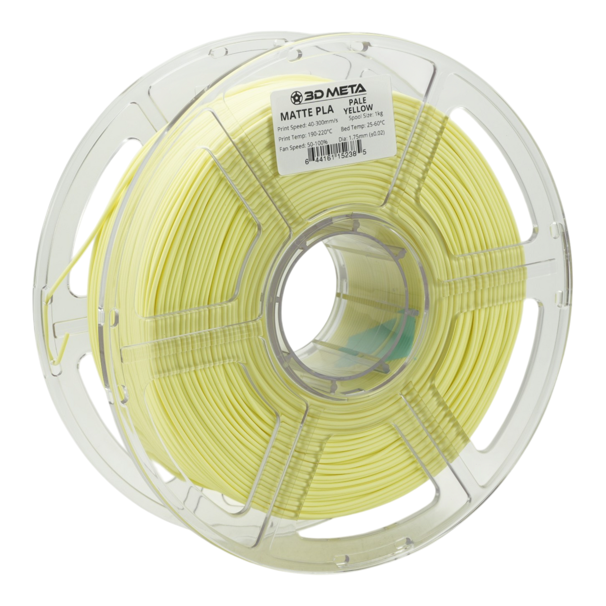 Matte PLA 3D Printing Filament - Pale Yellow