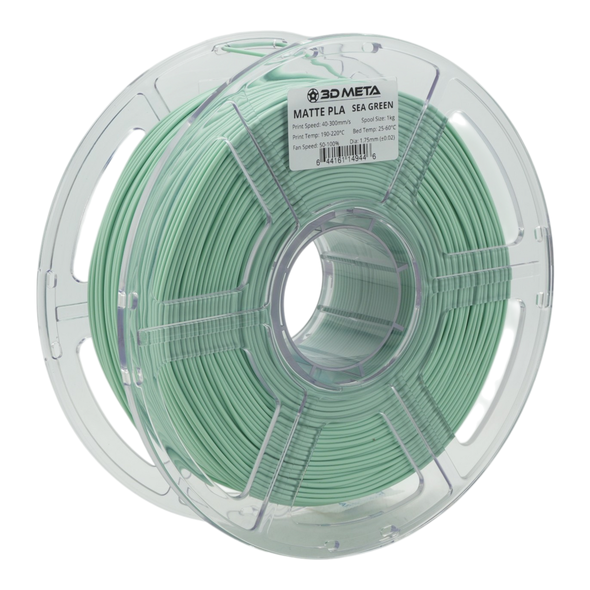 Matte PLA 3D Printing Filament - Sea Green
